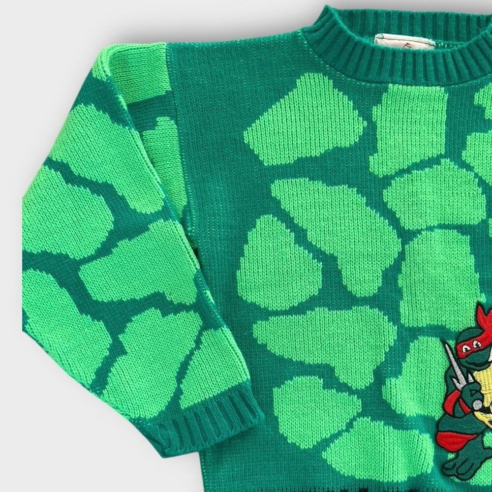 Vintage Teenage Mutant Ninja Turtles Sweater 90s Raphael J.J. Poole Youth size 6 - Picture 3 of 10